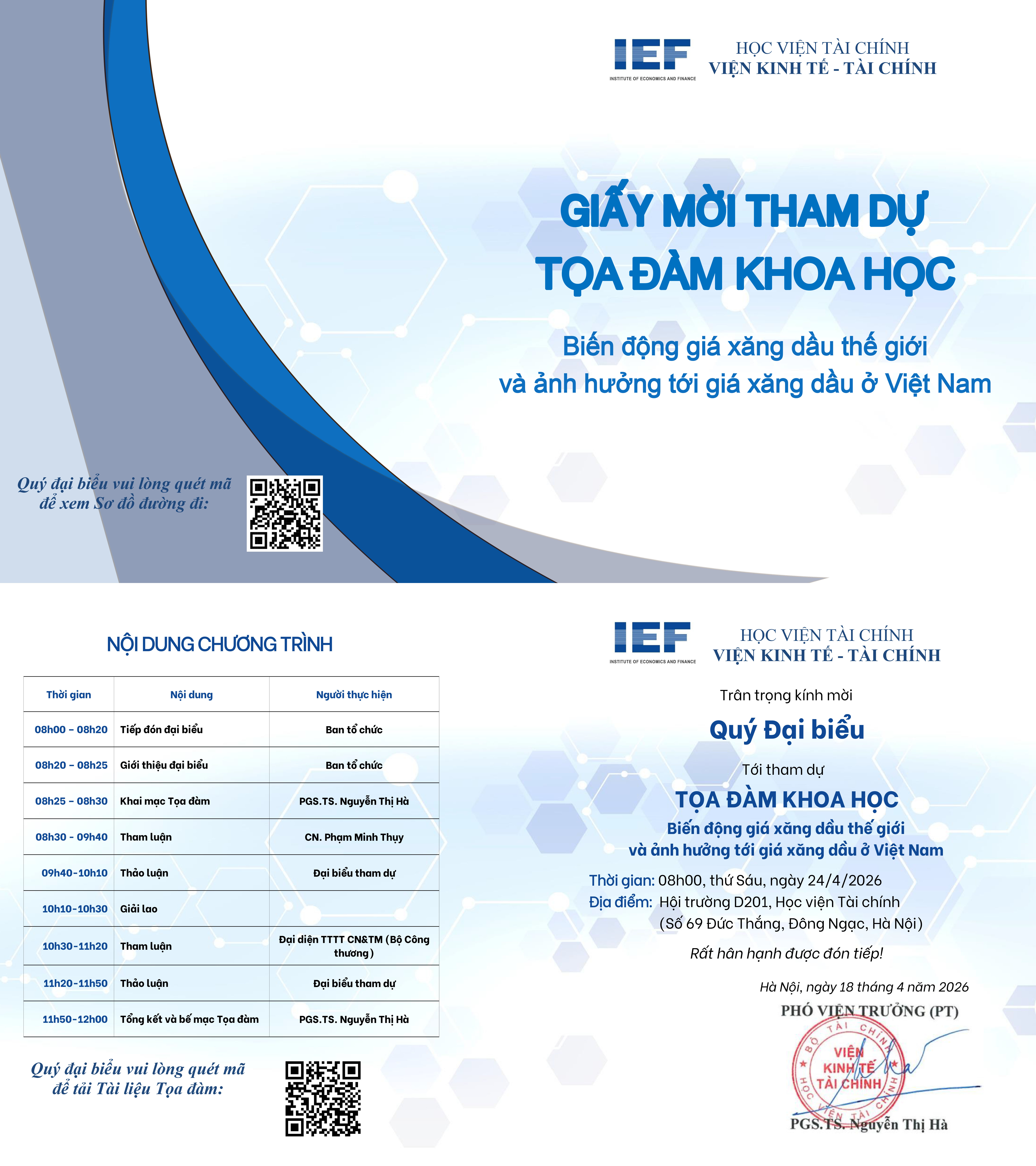 Thông báo Tọa đàm: “Biến động giá xăng dầu thế giới và ảnh hưởng tới giá xăng dầu ở Việt Nam”