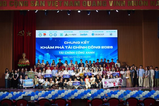 Trọn vẹn khoảng khắc bùng nổ tại chung kết cuộc thi khám phá Tài chính Công 2026: Khi Tài chính công hòa nhịp cùng sắc xanh bền vững